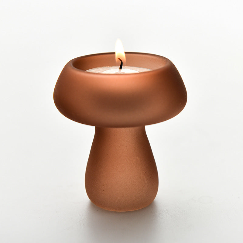 Creative Mushroom-shaped Glass Candlestick Lamp