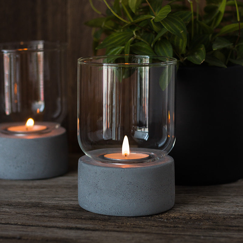 Retro Glass Aromatherapy Candlestick Desktop Ornament