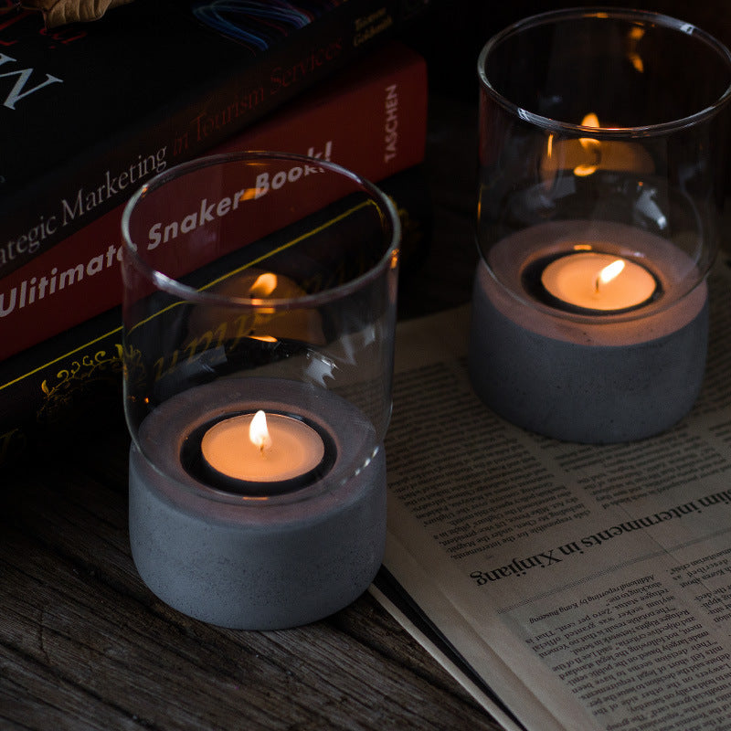 Retro Glass Aromatherapy Candlestick Desktop Ornament