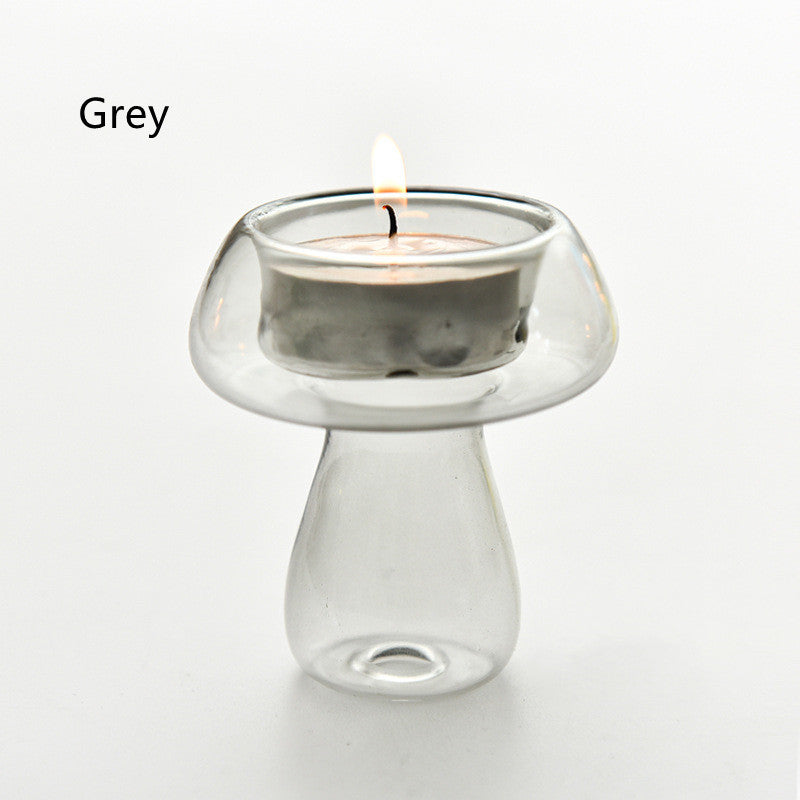 Creative Mushroom-shaped Glass Candlestick Lamp