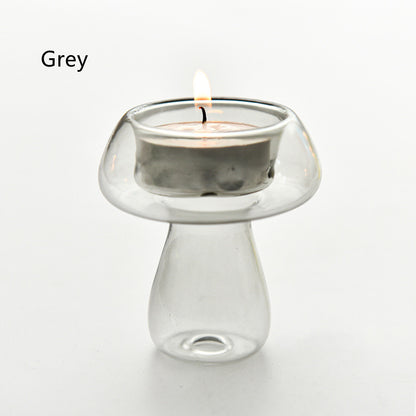 Creative Mushroom-shaped Glass Candlestick Lamp